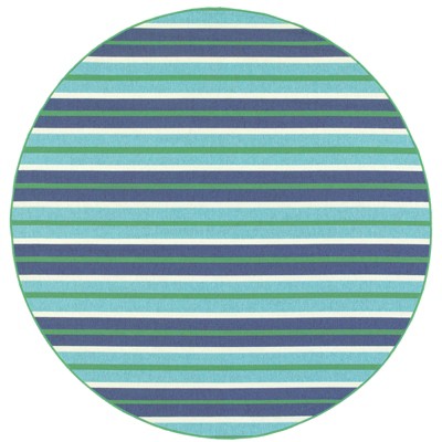 Oriental Weavers Meridian 9652F Blue/ Green Indoor/Outdoor Area Rug - 7'10" Round