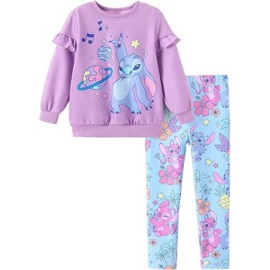 Disney Stitch Juniors Girls Fall Casual Top and Bottom Sets - 1 of 4