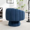 SEYNAR Modern Teddy Upholstered Fabric Round 360 Degree Swivel Accent Chair - 4 of 4