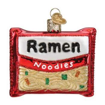 Old World Christmas Ramen Noodles  -  One Ornament 2.5 Inches -  Ornament Japanese Soup  -  32573  -  Glass  -  Red