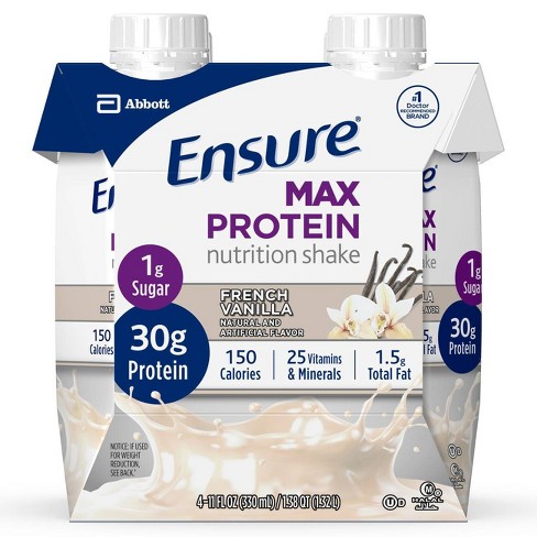 Ensure Max Protein Nutritional Shake Vanilla 4ct 44 Fl Oz Target