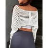 Womens Crochet Bolero Tie Front Sweater Extra Cropped Sweater Shrugs Womens Cardigan - 2 of 4