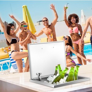 Garvee Drop In Ice Chest, Drop In Cooler, Stainless Steel Ice Chest with Hinged Cover, Wine Coller for Home and Commercial - 1 of 4