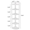 Resenkos Bookshelf, Bookcase Standing Shelf Unts,6-Tier Corner Shelf, Small Corner Bookshelf Storage Rack,White - 2 of 2
