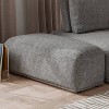 HOMES: Inside + Out Povoa Modern Modular Trapezoidal Ottoman Gray Chenille - image 2 of 4