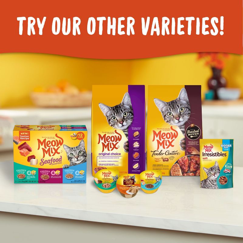Meow Mix Tender Centers with Flavors of Salmon & Chicken Adult Complete & Balanced Dry Cat Food, 5 of 10