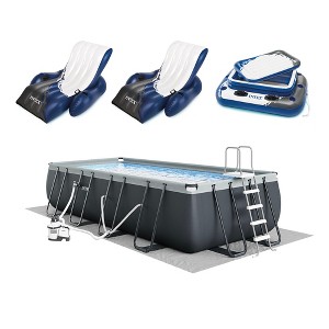 Intex 18ft x 9ft x 52in Ultra XTR Rectangular Pool, Floats (2 Pack), and Cooler - 1 of 4
