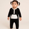Mixed Up Clothing Baby UNO Romper – Black & White - 3 of 4