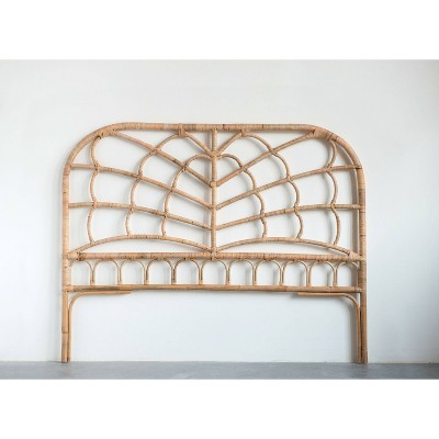 Natural Rattan Arched King Headboard