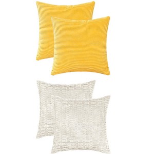REGALWOVEN 4 Pcs Solid Modern Throw Pillow Covers for Home Decor 18" x 18" - 1 of 4