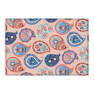Pimlada Phuapradit Floral Paisley Half Drop Outdoor Rug - Deny Designs - 1 of 4