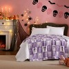 Betseyville 50"x70" Betsey Johnson Cracked Checker Skull Throw Blanket Purple - 2 of 4