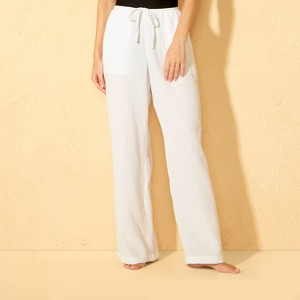Women's Gauze Swim Cover Up Pants - Shade & Shore™ - 1 of 4