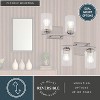 VAXCEL Park Ridge Transitional Bathroom Vanity Lighting Fixture, Clear Cylinder Glass Shade - 4 of 4