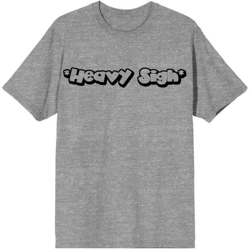 Heavy Sigh In Asterisks Men's Heather Gray Graphic Tee, 1 of 4