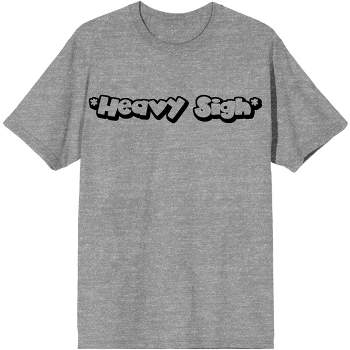 Heavy Sigh In Asterisks Men's Heather Gray Graphic Tee