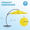 Hyleory 10/11/12 ft. Outdoor Cantilever Umbrella with Cover and Sand Bag, Patio Umbrella Easy Crank, UV Protection for Pool, Deck, Backyard - 2 of 4
