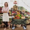 BEAFUP Utility Foldable Wagon Cart with Strapping System, 225 Lbs Capacity - All-Terrain 360° Wheels,for Beach,Shopping,Camping,Family Outings - 4 of 4