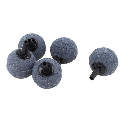 Unique Bargains Mineral Bubble Air Stone for Fish Tank Aquarium 1" Dia Gray 5 Pcs