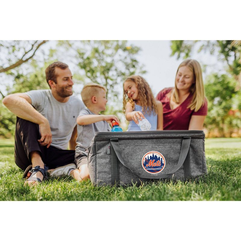 MLB New York Mets 64 Can Collapsible Cooler - Heathered Gray, 5 of 6