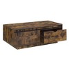 23" Rustic offee Table with Sliding Barn Door and Practical Storage for Living Room or Family Room - 4 of 4