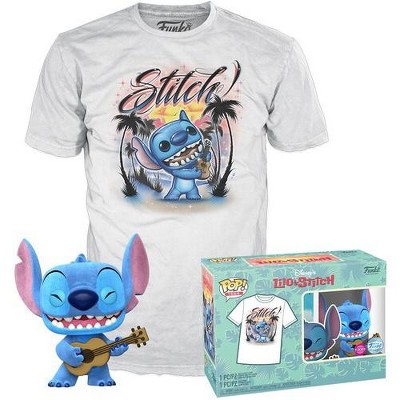 Funko - FUNKO POP! & TEE: Lilo & Stitch - Ukelele Stitch (FL) - S
