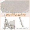 Metal Folding Chair with Cushion and Non-Slip Feet Pads, Linen Party Chairs, for Meeting Room, Dining Room - 4 of 4
