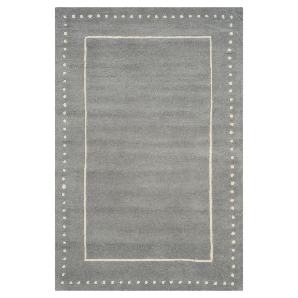 2'6inx4' Bella Rug Silver/Ivory - Safavieh