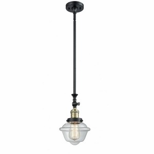 Oxford - 1 Light Stem Hung Tiltable Mini Pendant In Traditional Style-12 Inches Tall and 7.5 Inches Wide - 1 of 1