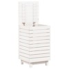 vidaXL Laundry Basket White 17.3 in.x17.3 in.x29.9 in. Solid Wood Pine - 4 of 4