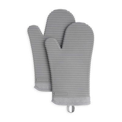 Kitchenaid 2pk Silicone Ribbed Oven Mitts : Target