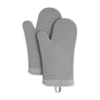 Big Red House Heat-Resistant Oven Mitts - Set of 2 Silicone Kitchen Oven  Mitt Gloves, Grey