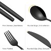 Black Stainless Steel Tableware, 30-piece Silverware Set, Kitchenware, 30-piece Black Tableware Set, 6-person Food-grade Stainless Steel Tableware Set - 4 of 4