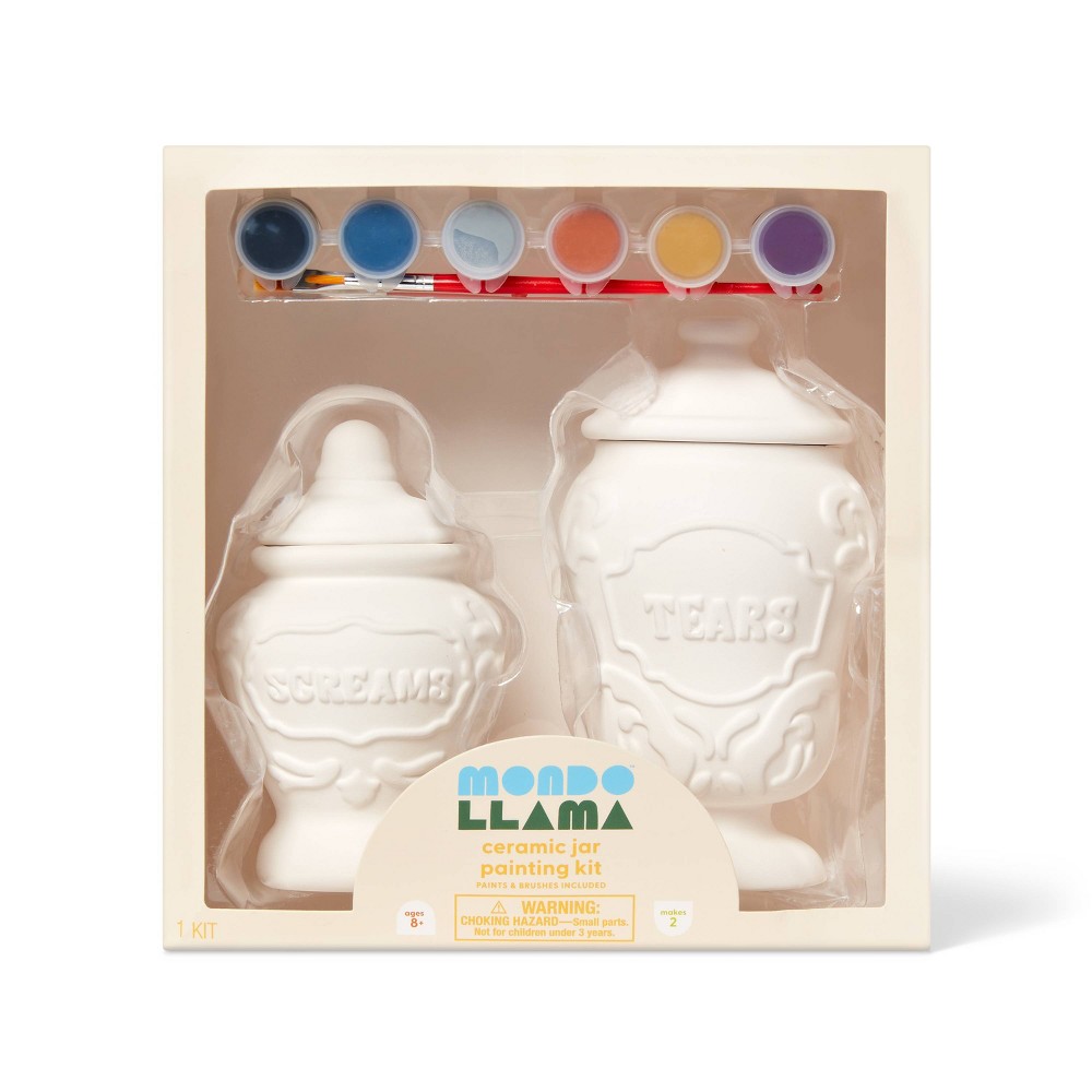 2ct Halloween Craft Ceramic Apothecary Jars Painting Kit - Mondo Llama™