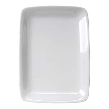 HIC Harold Import Co White Porcelain 8 x 12.25 Inch Rectangular Platter