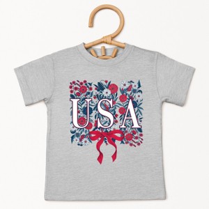 The Juniper Shop USA Floral Coquette Toddler Short Sleeve Tee - 1 of 4