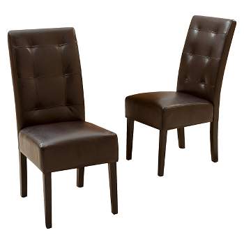 Set of 2 Mira Dining Chair Brown - Christopher Knight Home