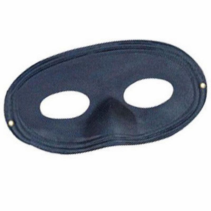 Forum Novelties Adult Black Satin Domino Mask - One Size, 1 of 2