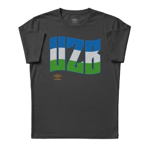 Umbro Mens Uzbekistan Wavy Logo T-Shirt - Black - M : Target
