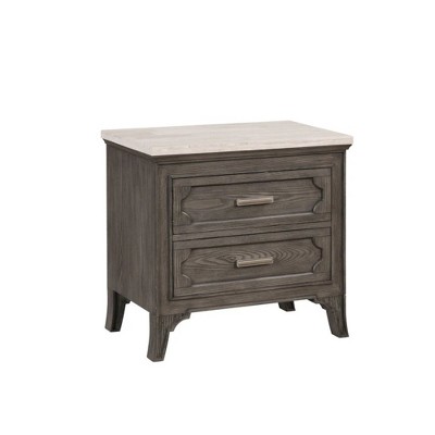 New Classic Furniture,Lisbon Marble Top Nightstand-Gray