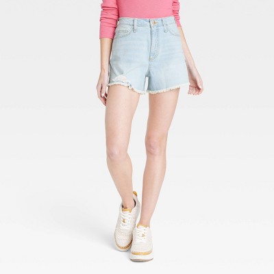 Womens midi hot sale jean shorts