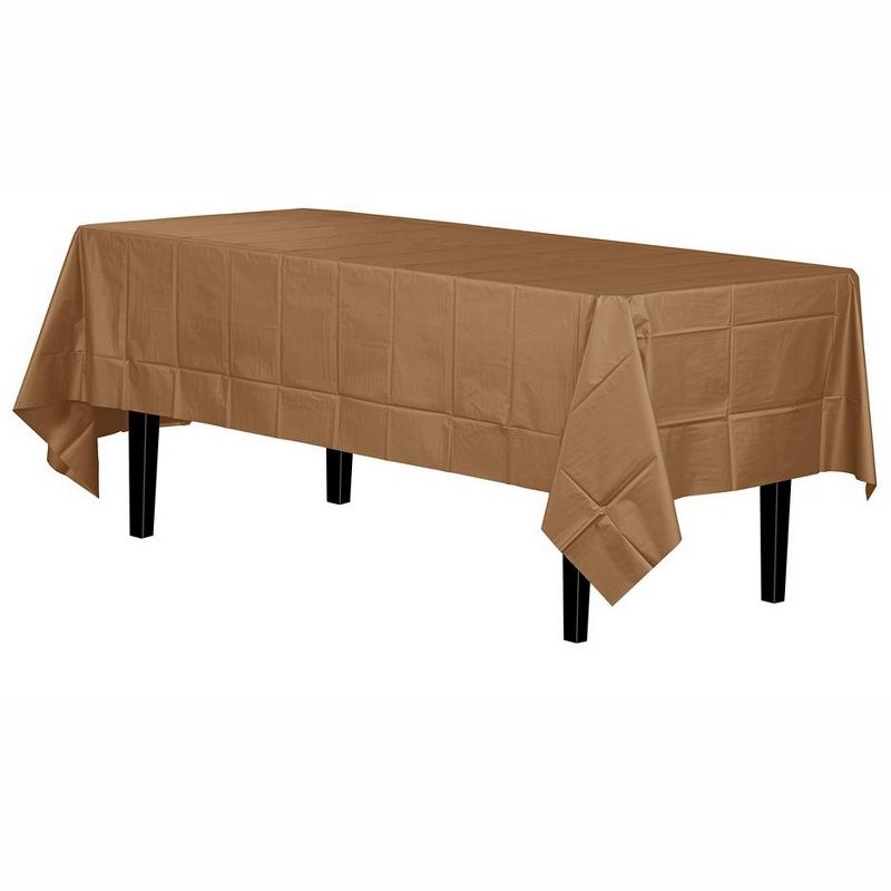 Crown Premium Quality Plastic Tablecloth 54 Inch. x 108 Inch. Rectangle - 6 Pack, 3 of 6