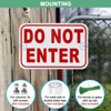 Unique Bargains Waterproof Reflective Rust Free Do Not Enter Sign 2 Pcs - 3 of 4
