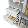 Keloyid 55.12 in. W White Tower System Modular 4 -Shelf Wood Closet System with 4 Drawers - 3 of 4