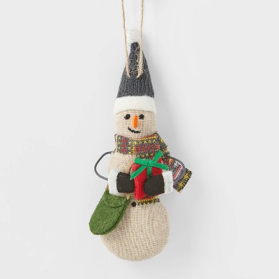 Snowman with Present Christmas Tree Ornament - Wondershop™