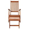 vidaXL Solid Acacia Wood Patio Deck Chair with Royal Blue Cushion and Adjustable Footrest - 3 of 4