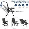 Garvee Folding Chaise Lounge Chair with 10-Position Recline and Retractable Footrest Lightweight Alloy Steel Frame Outdoor Recliner - 3 of 4