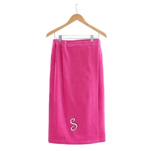 Personalization Mall Bath Time Monogram Towel Wrap - Hot Pink - 1 of 1