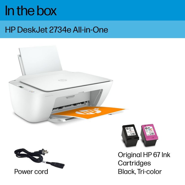 HP DeskJet 2734e Wireless All-in-One Color Printer Scanner Copier with 3 Months Free Instant Ink (26K72A), 6 of 17