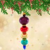 Tannebaum Treasures 4.5 Inch Multi Icicle Multicolored Drop Gold Glitter Tree Ornaments - 2 of 4